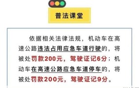 应急车道扣几分？有哪些使用规定？