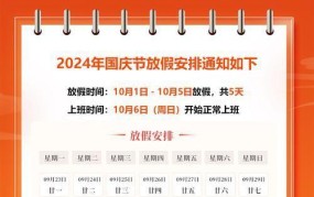 2024国庆节最新放假安排发布了吗？具体放假几天？