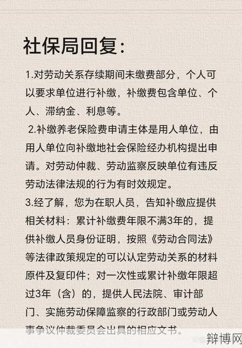 养老金补缴政策是怎样的？如何计算补缴金额？-辩博网