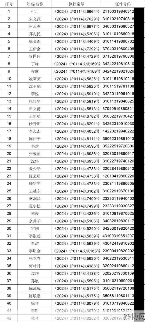 全国失信人员被执行人名单查询方式与用途-辩博网