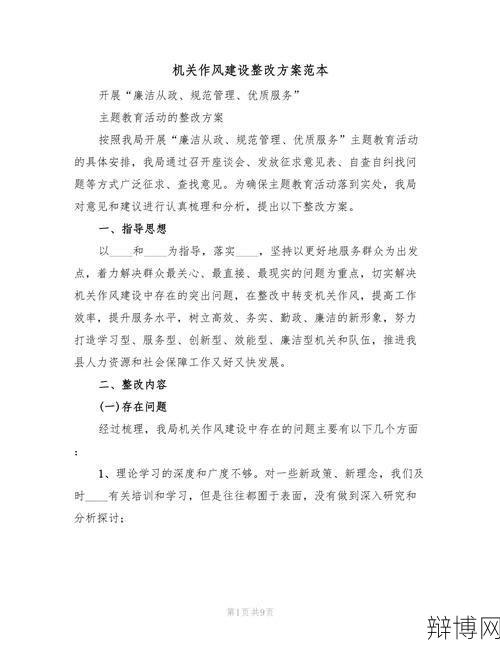 如何编写整改方案格式？专业指导来了-辩博网