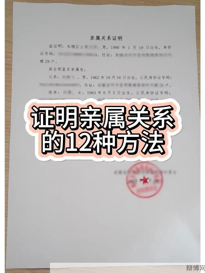 亲戚关系证明办理流程，注意事项有哪些？-辩博网